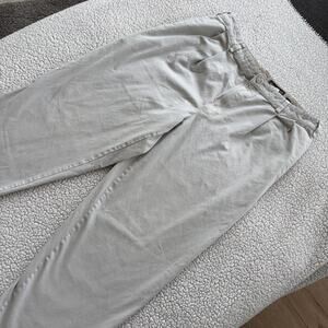 Eddie Bauer Classic Fit Pleated Khaki Beige Pants Men's Size 38 100% Cotton